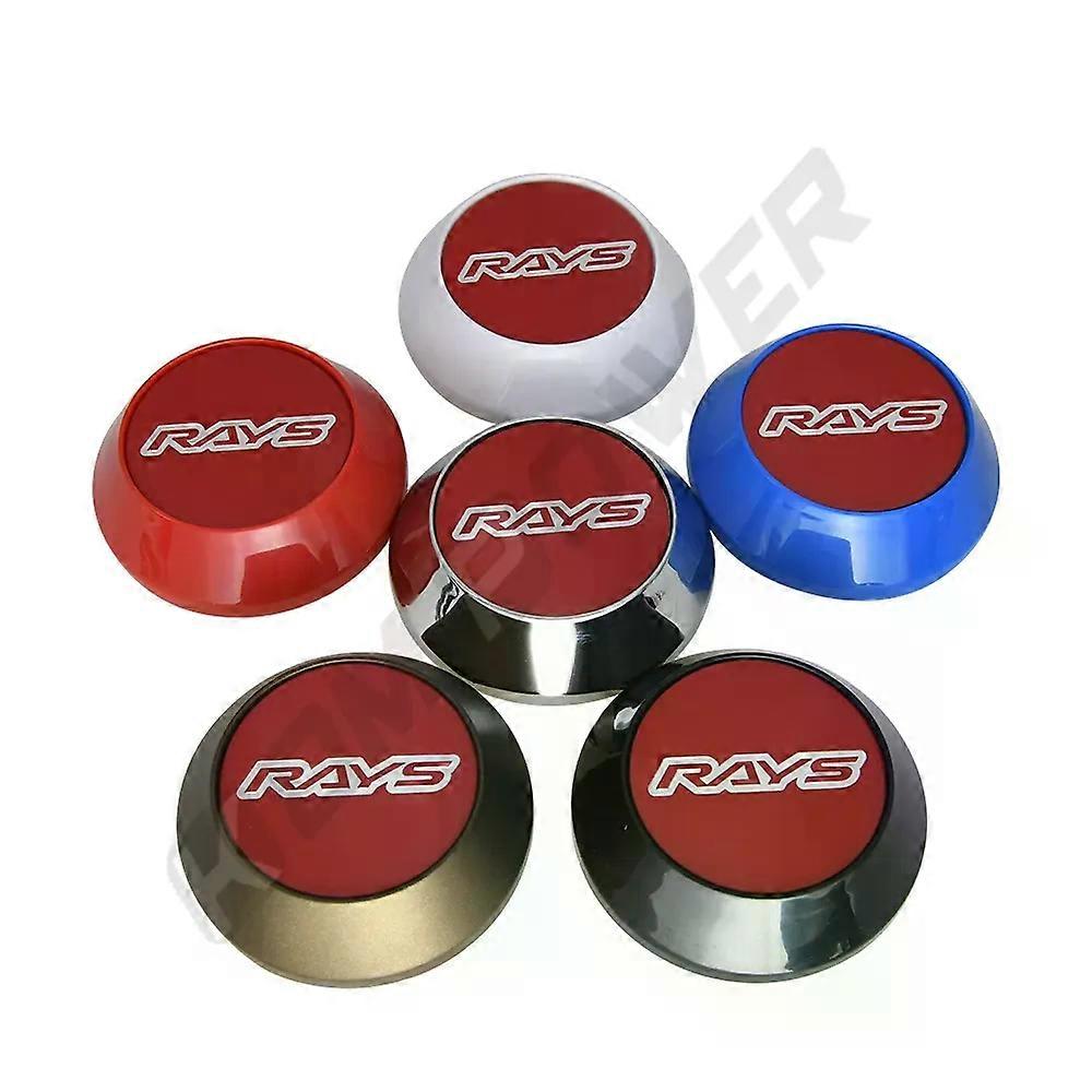 4pcs 65mm rays גלגל מרכז כובע VOLK RACING לוגו סמל מדבקות JDM רכב ספורט חישוק כיסוי גלגל רכזת כובע כרום & שחור & ארד