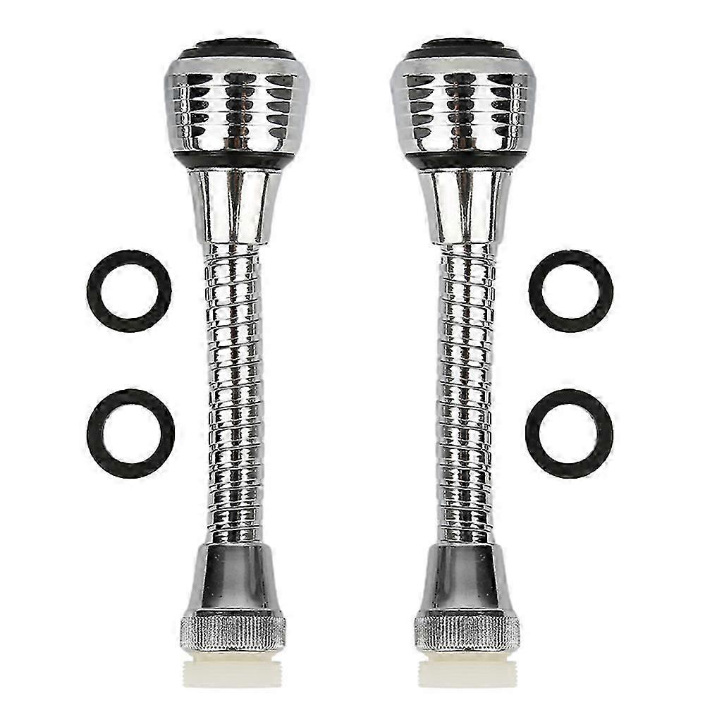 2pcs 360 Faucet Extender Bendable Kitchen Sink Flexible Tap Spray Head Attachment