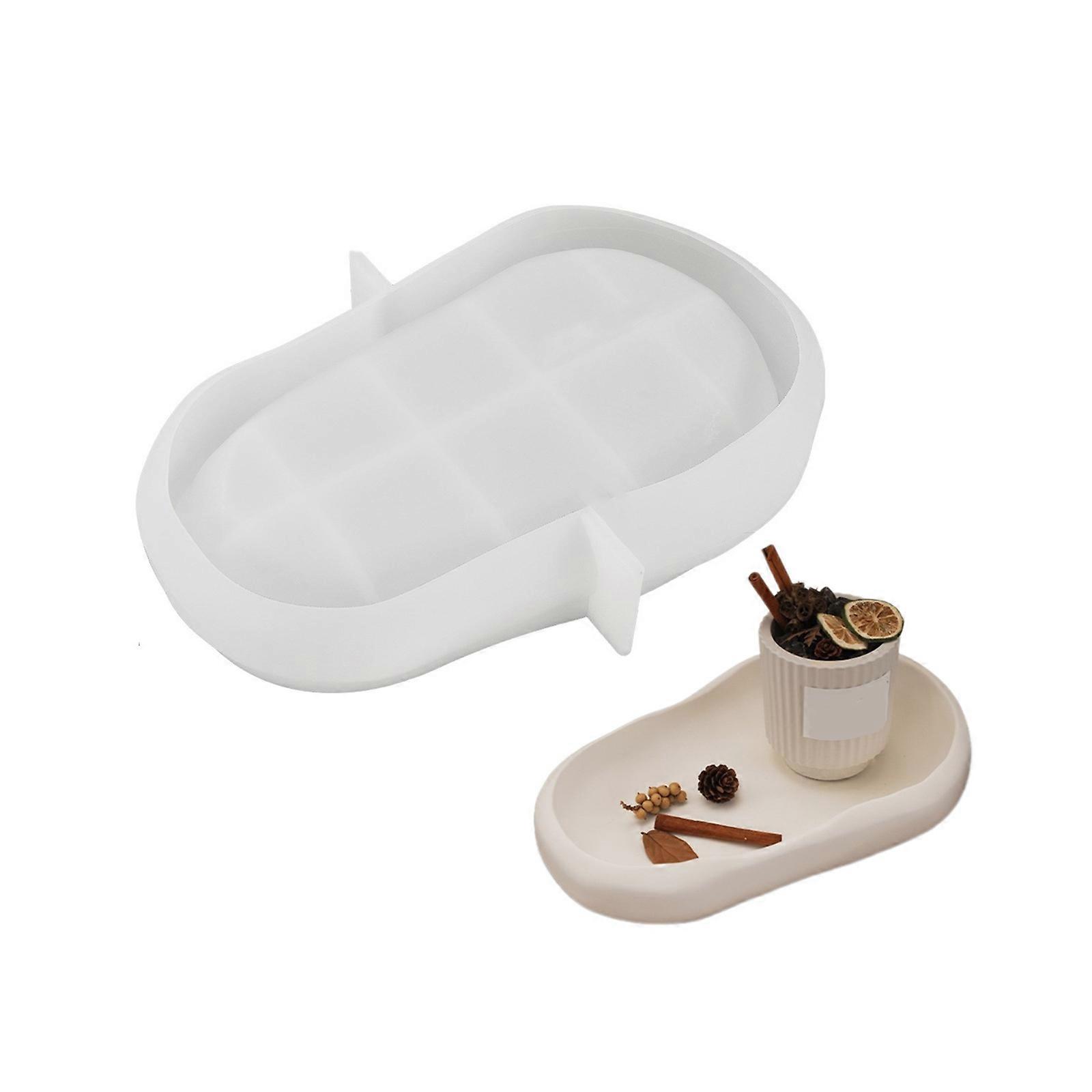 Versatile Silicone Resin Tray Mould Silicone Resin Large Irrgular Shaped Tray Making Mold  for Decorative Trays  L