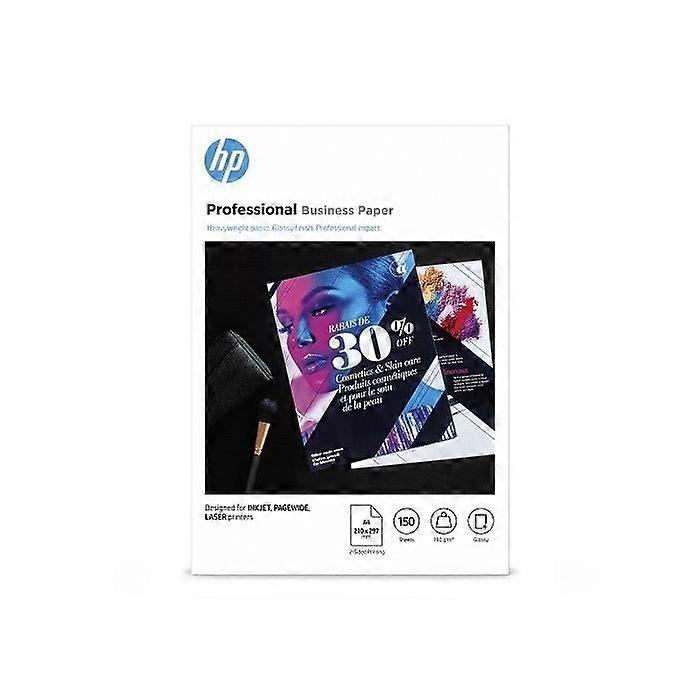 HP Professional Paper für Laser- oder Tintenstrahldrucker – 150 Blatt, DIN A4, Hochglanz, 180 g/m² (3VK91A)