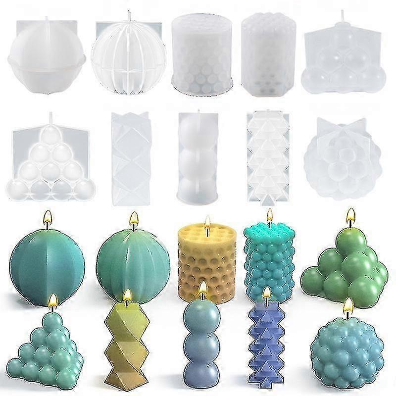 Kestävät ja joustavat DIY-silikonikynttilämuotit kuplakynttilöiden valmistukseen