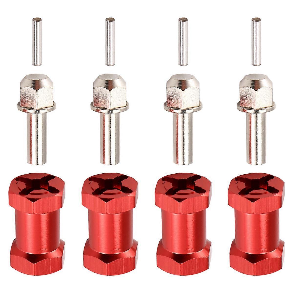 12mm Hex Wheel Hub Adaptor 20mm Extension Combiner Coupler Red