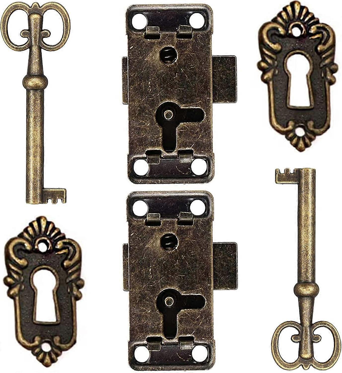 Vintage Compact Spring Latch Lock for Retro Cabinets