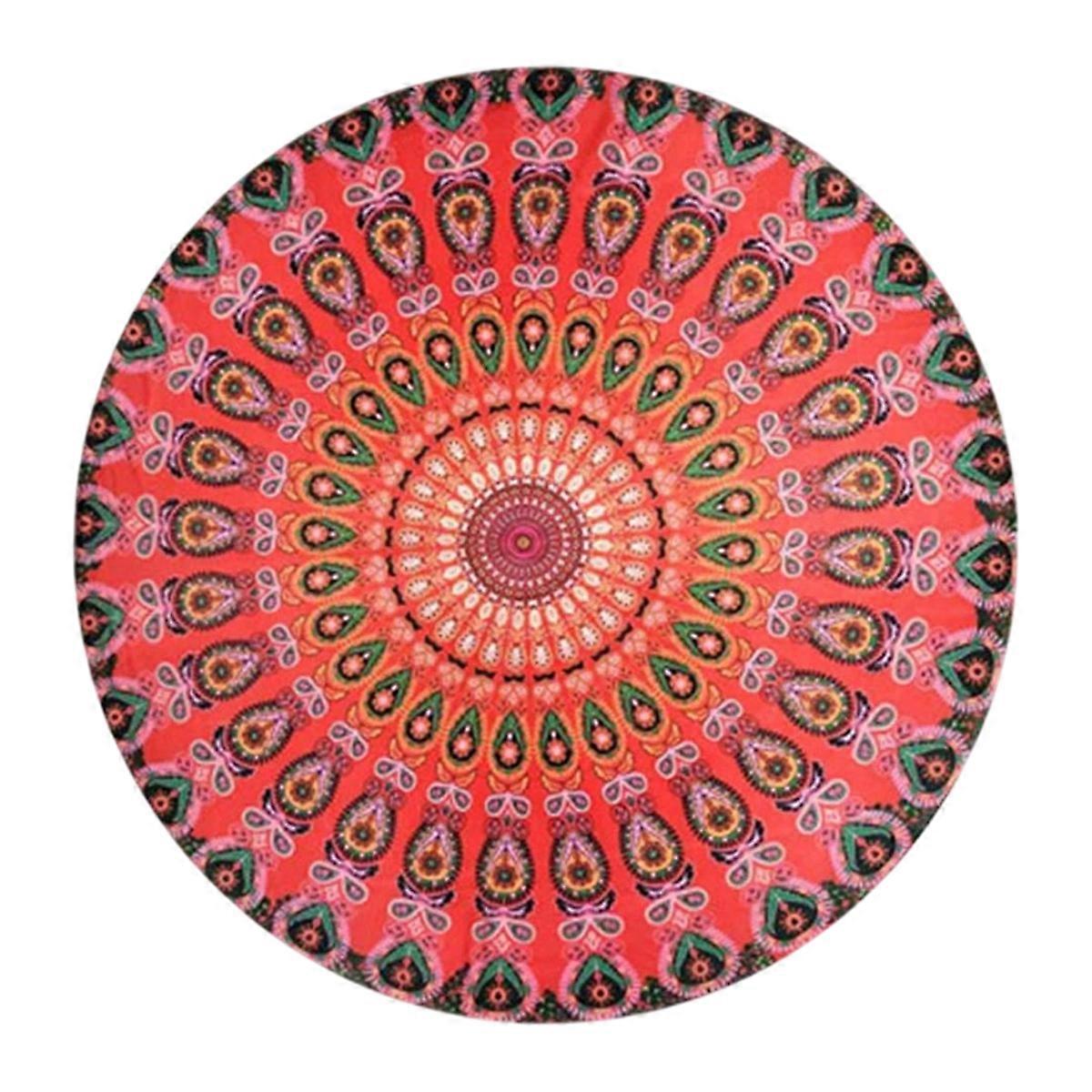 Mandala Design Adorns Your Home With A Handcrafted Cotton Roundie Hang Tapestry, Experience The Richness Of Indian Craftsmanship In Every