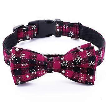 Festive Paws: Christmas Dog Collars, Soft Comfy Fabric, Removable Bow Tie, Quick Release Buckle, Designed For Winter Christmas Holidays, Add A