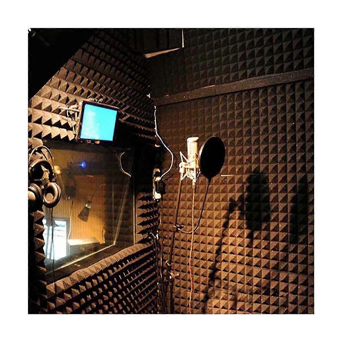 Acoustic Foam Panels 12 Pcs, Soundproof Wall Panels 30x30x5cm, High Density Sound Absorbing Panel f