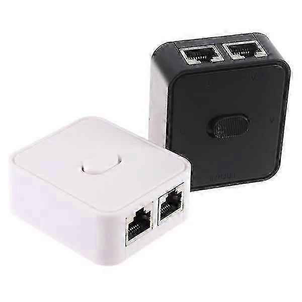 2 Port Gigabit Network Switch RJ45 CAT 5/6 LAN HUB Network Switch Black one size