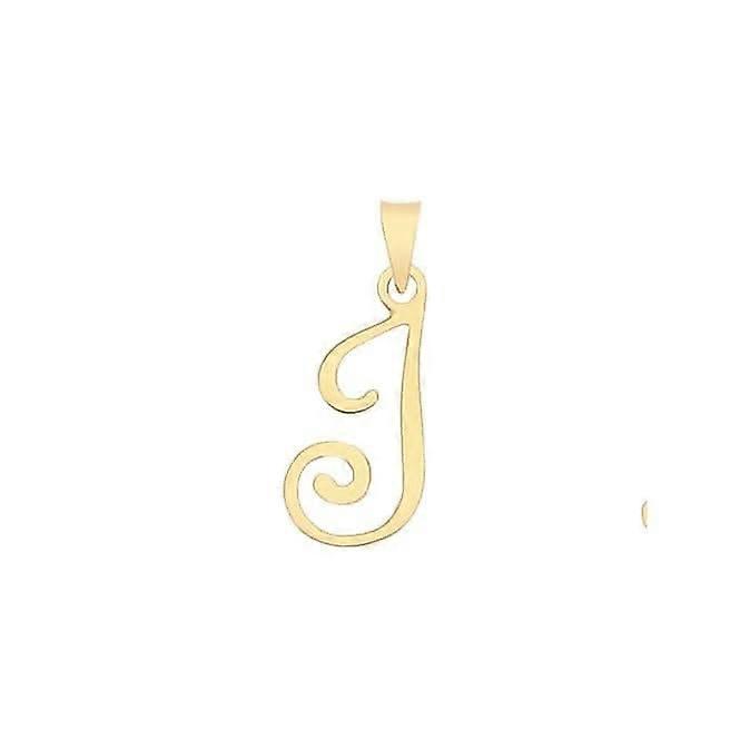 9ct Yellow Gold Script Initial Pendant PN1220/I