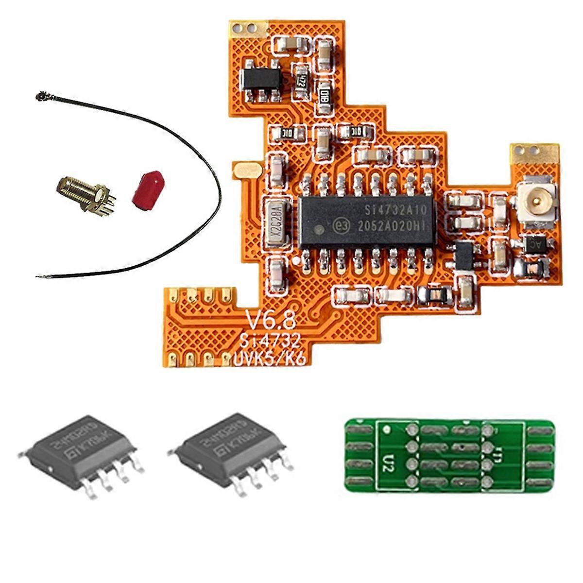 SI4732 V6.8 FPC Module+2x 2M Expansion Chip for UVK5 K6 HF Shortwave Full Band/Single Sideband Reception
