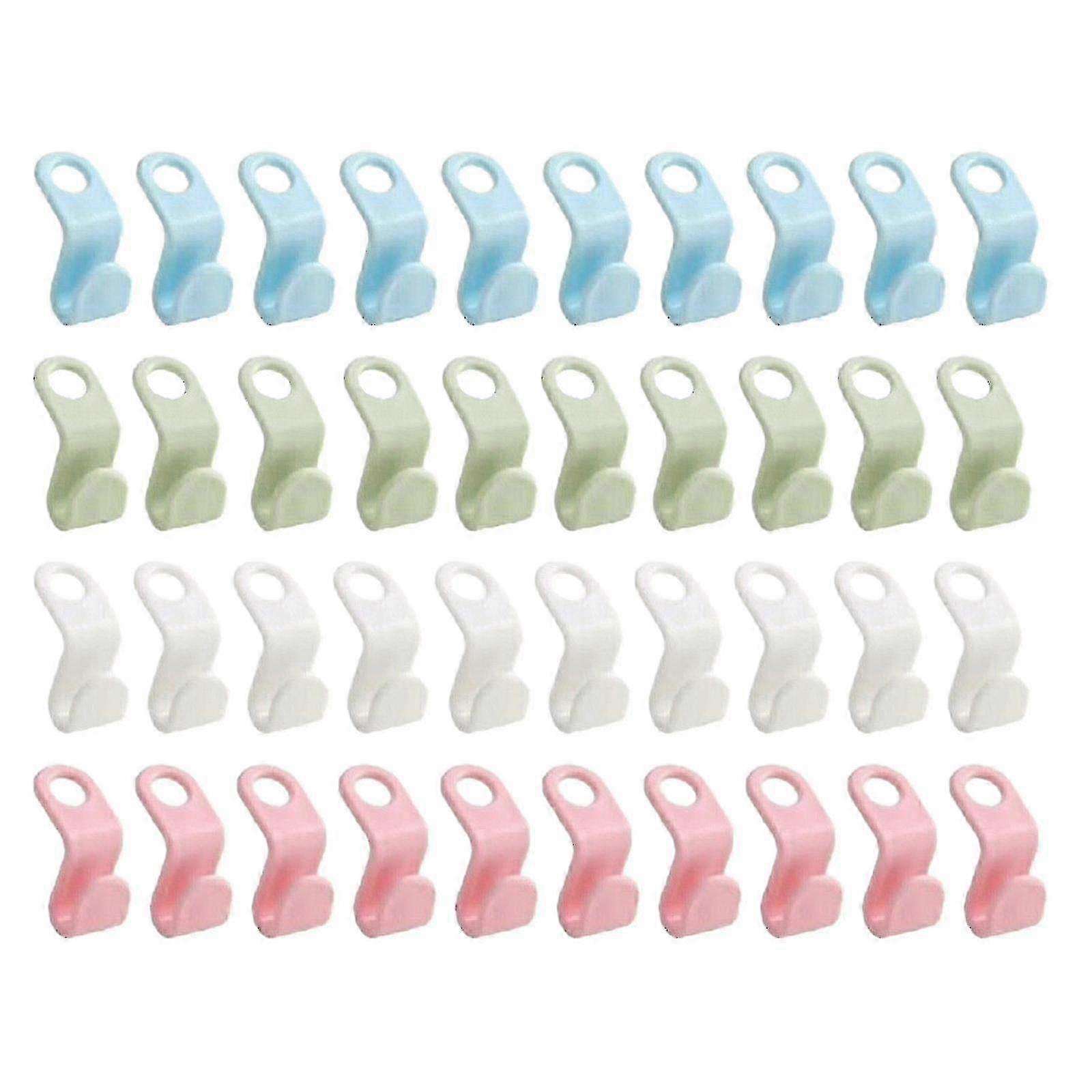 40-Piece Space-Saving Clothes Hanger Connectors for Closet Organization