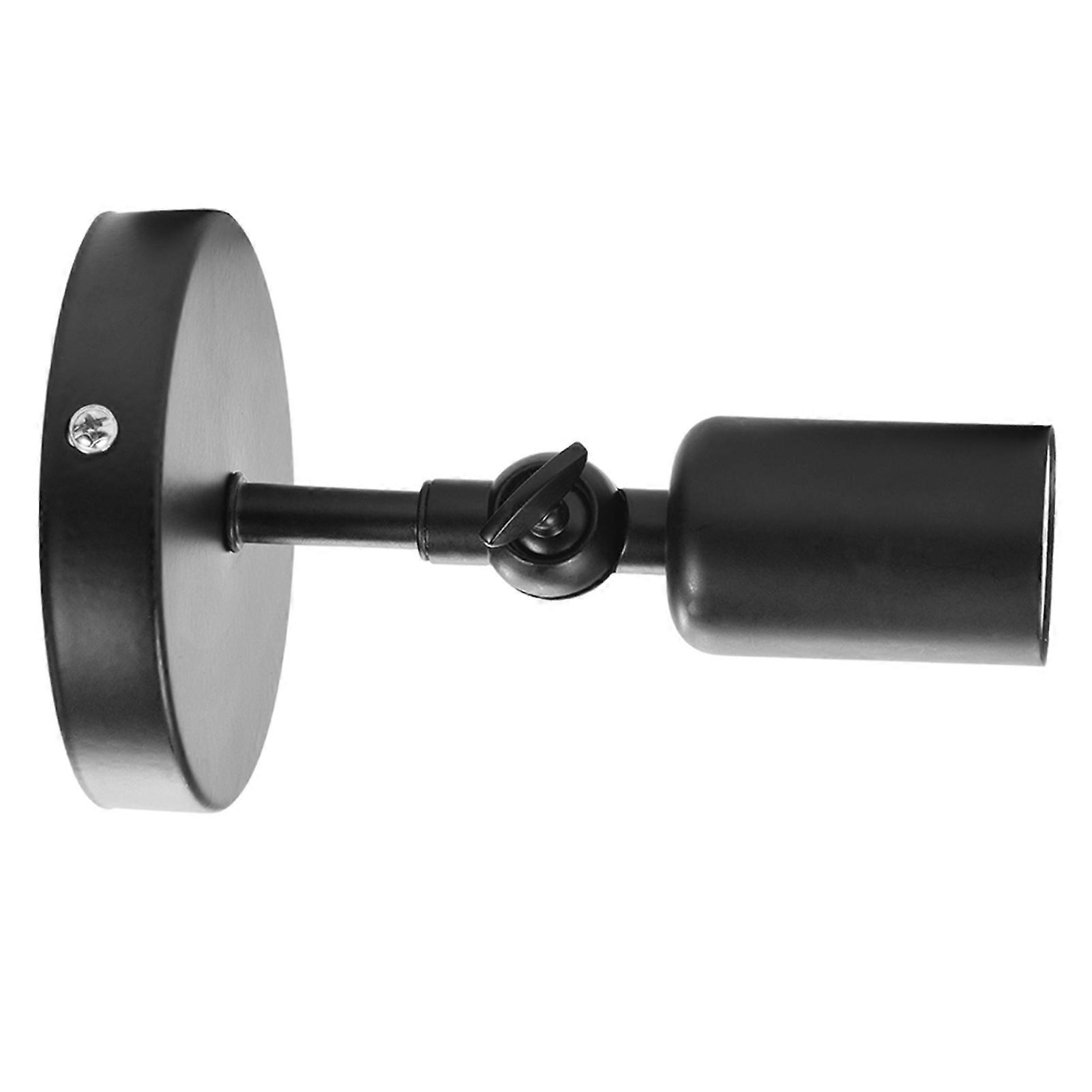 Retro Style Wall Sconce Bar Coffee Shop Corridor Lamp Holder with E27 Light Socket(Black)