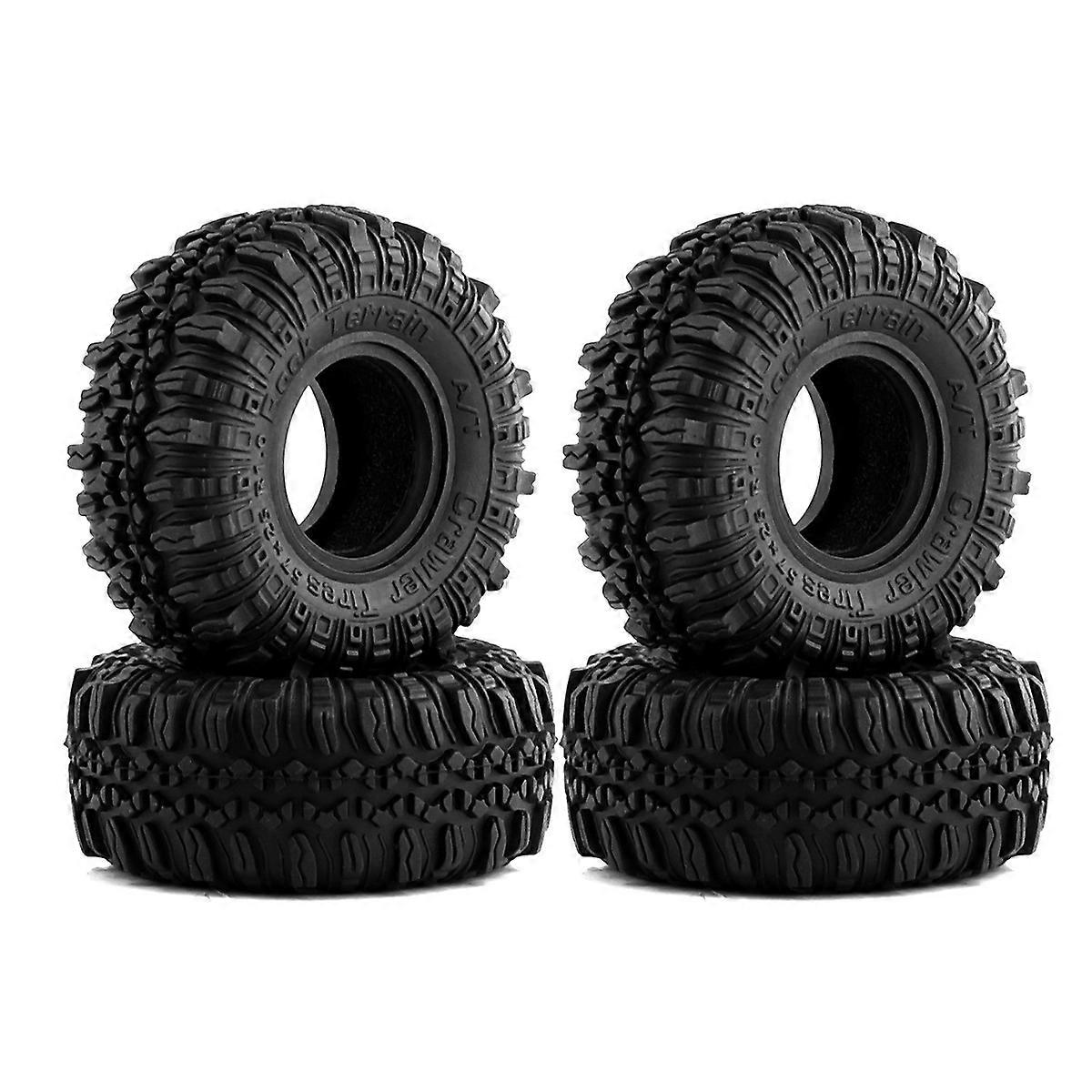 1.0In Tires 25X57mm for 1/18 RC Crawler Car Axial SCX24 TRX4M AX24