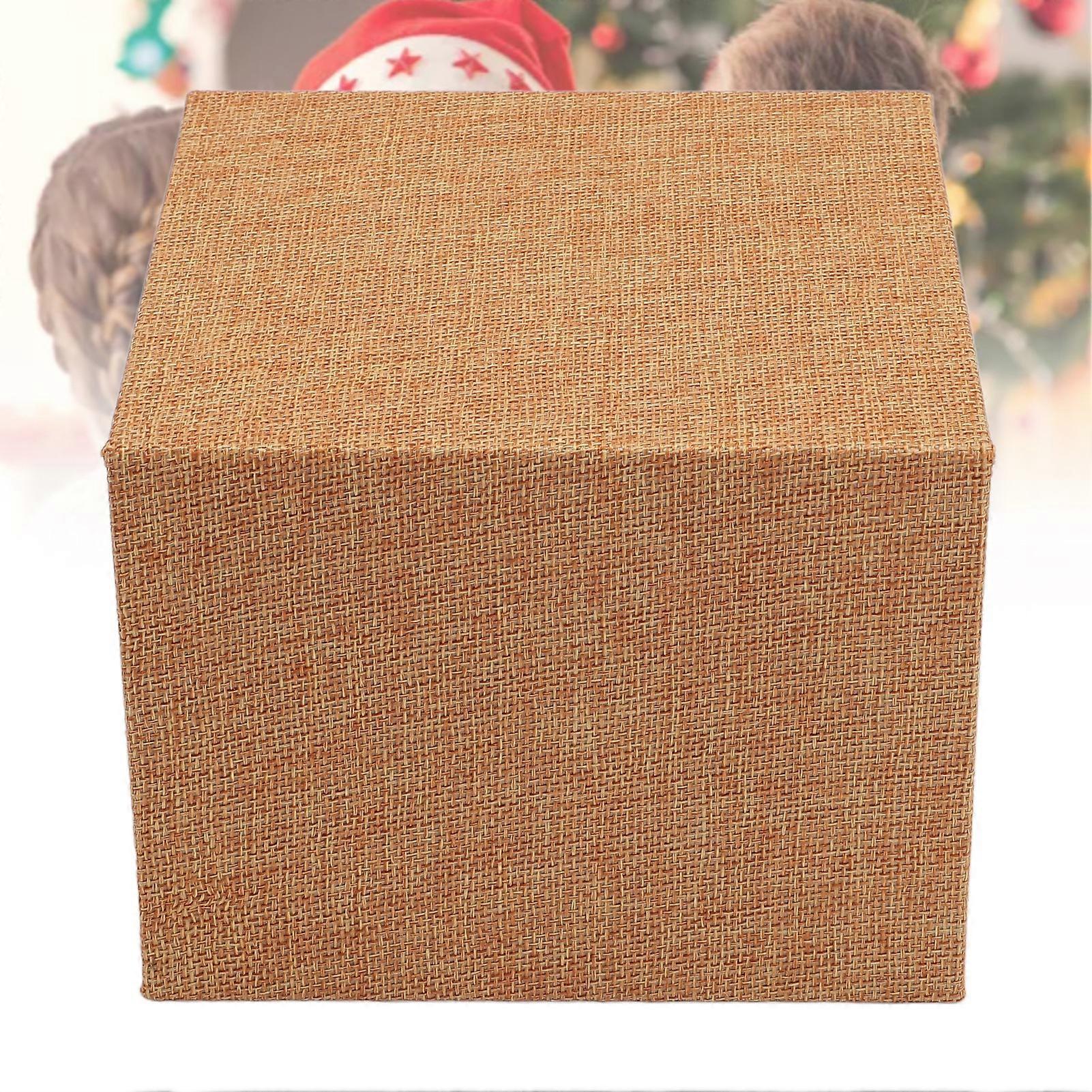 Ball Jointed Doll Head Storage Case Linen Fabric Protective Carrying Box for 1/3 Scale Doll Head Khaki
