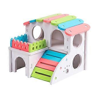 Kleine Haustiere Hideout Hamster Villa Kunststoff Haus für Chinchillas Meerschweinchen