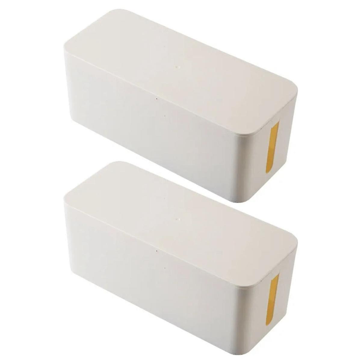 Plastic Wire Storage Box Power Cord Storage Box Junction Box Cable Management Box White
