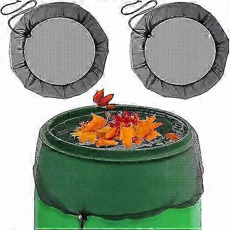 Rain Barrel Net 2Pcs Adjustable Rain Barrel Protection Mesh Rain Barrel Covers with Adjustable Drawstring Suitable for Outdoor Use