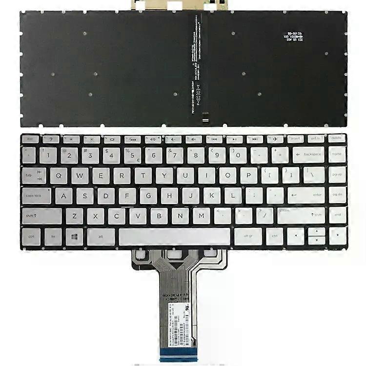 Backlit Keyboard for HP 14M-BA 14-BS-Silver US Version Silver