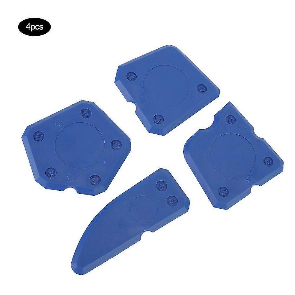 4 Pcs Silicone Grass Scraper Angle Sealant Grout Remover Home Caulking Tool Kit,Blue