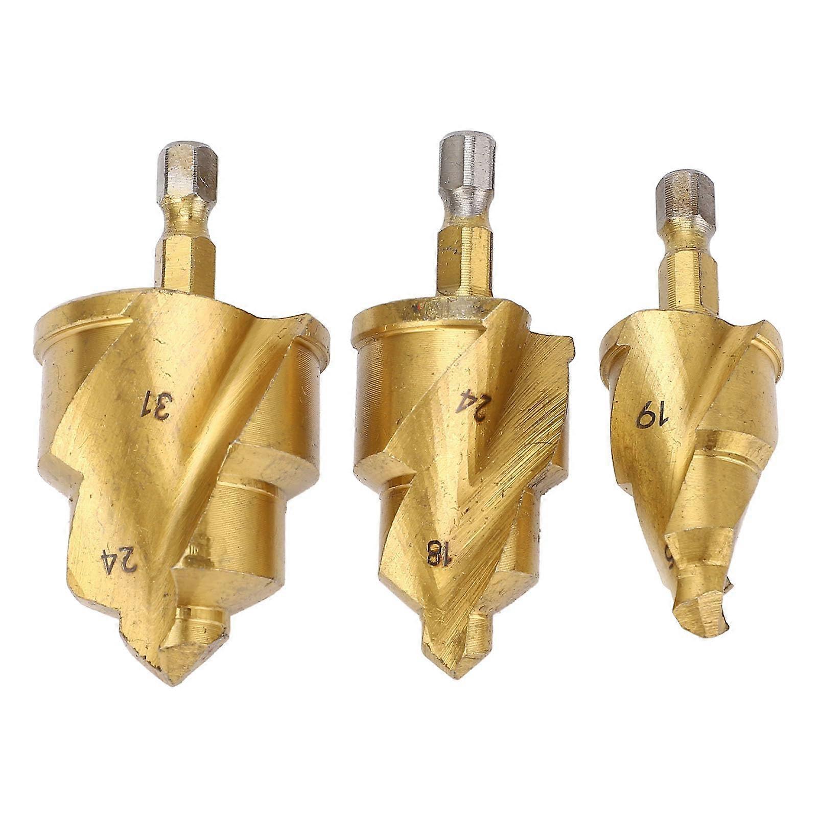 PPR Lifting Drill Bit Set, 3Pcs Heavy Duty Pipe Reaming Bits 20/25/32mm, 1/4in Hex Shank for PPR PVC Plastic MPP Pipe