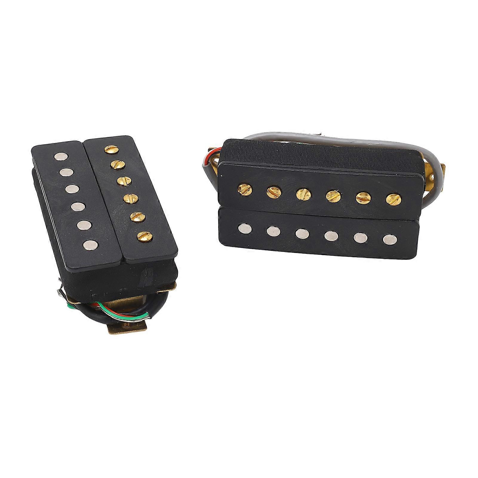 6 String Humbucking Pickup Double Coil Electric Guitar Bridge Pickup Set with Mounting Screws and Springs