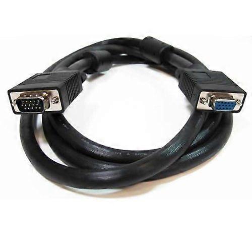 50ft HD15 SVGA Monitor Extension Cable Male to Female with Ferrite Bead for PC, Projector, and TV Connections