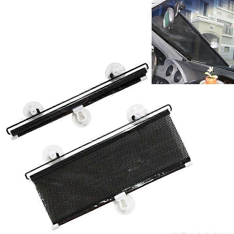 Retractable Car Window Sun Shade for Automobile Front Windshield, Size: 125cm x 58cm, Random Color Delivery
