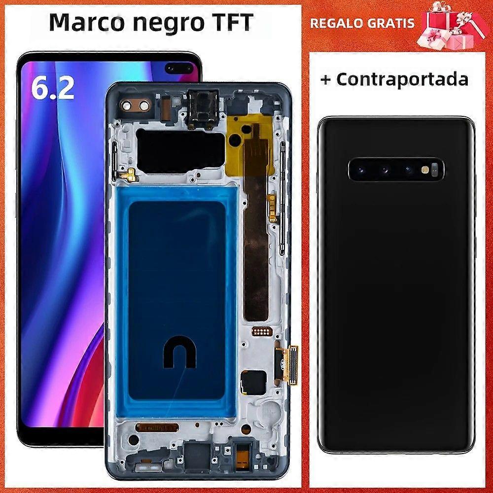 LCD Display Digitizer Assembly with Frame for Samsung Galaxy S10 plus S10+ G975 G975F 64 Inch AMOLED Touch Screen Compatible with Samsung SM-G975F/DS