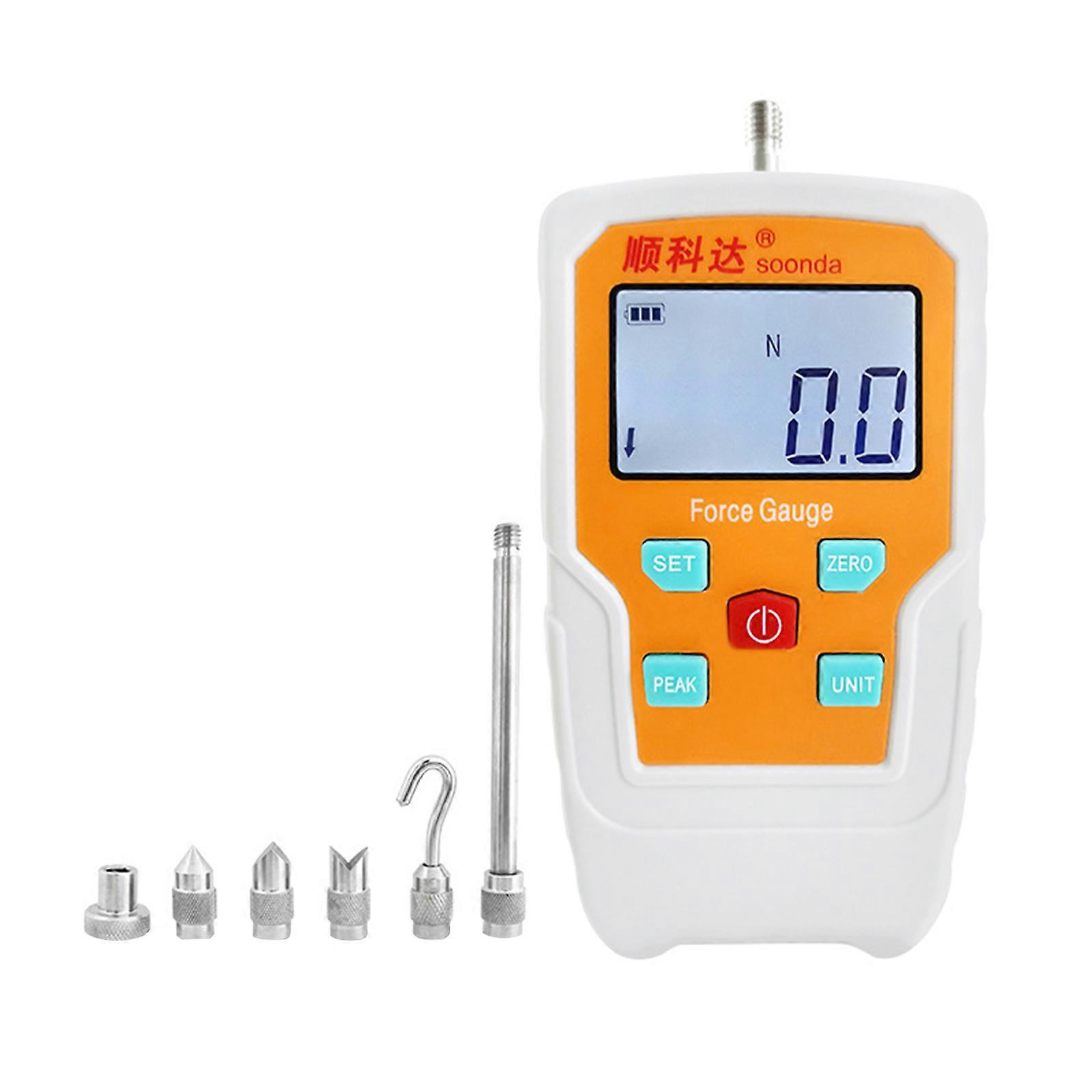 Upgraded Force Gauge Digital Push Pull Gauge Dynamometer Tension Gauge Tester Portable Force Meter Units -N/LB-/Kg-/Oz-