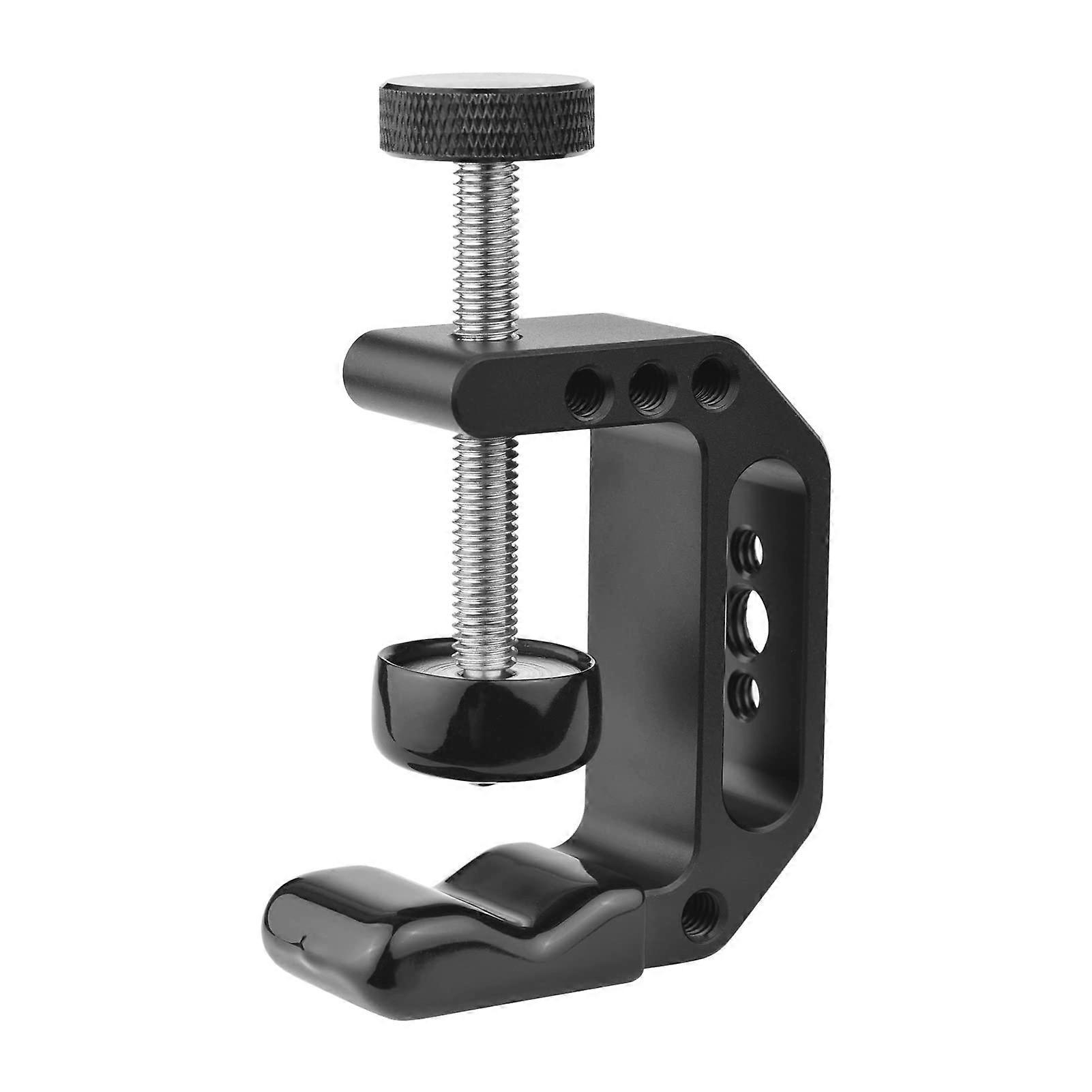 Universal C Clamp Desktop Mount Clamp Tripod Mount Clamp Standard with 1/4 Inch and 3/8 Inch Screw Holes