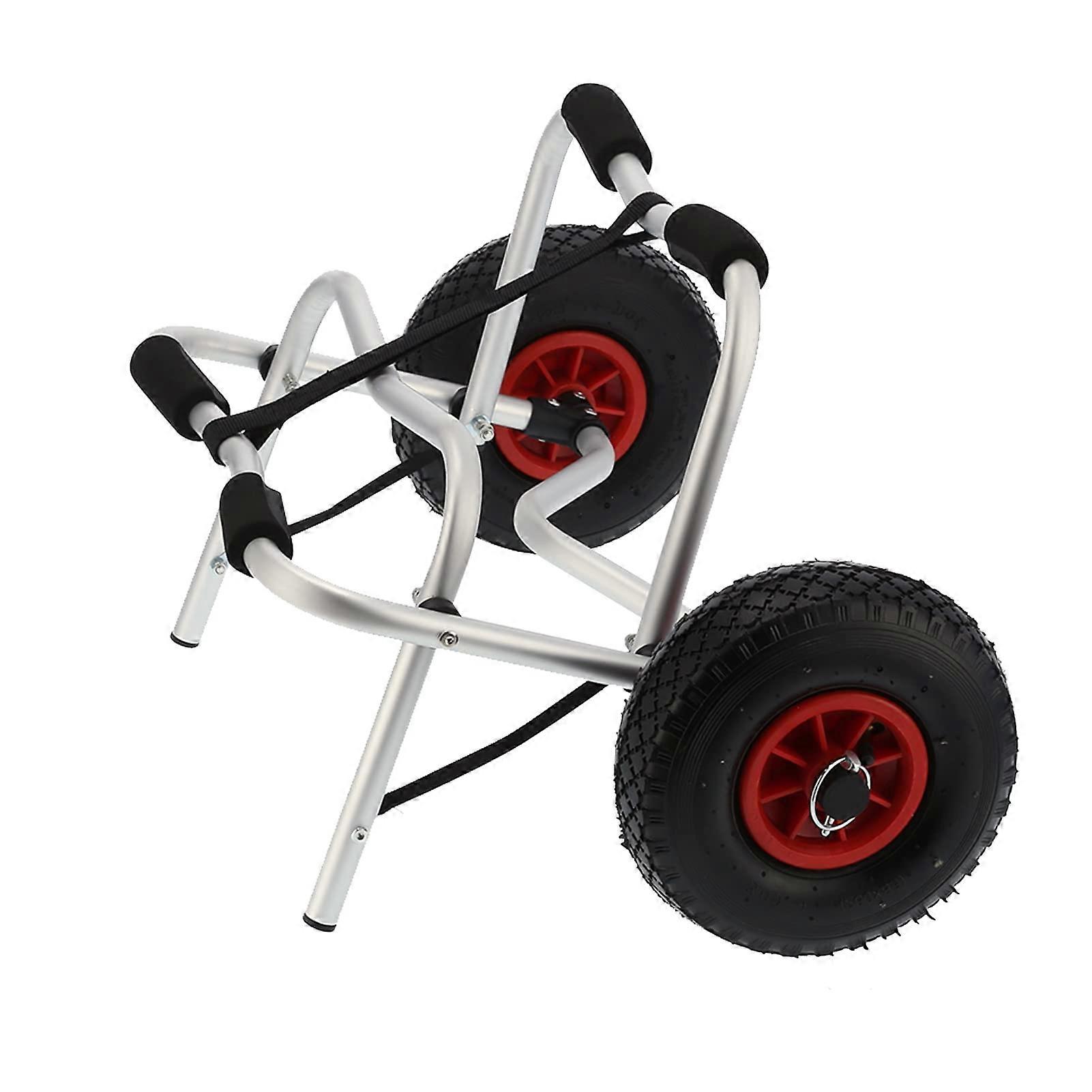 Kayak Cart, Universal Kayak Carrier Aluminum Alloy Dual Leg Kayak Cart Foldable Canoe Boat Carrier with 10in Inflation Tires