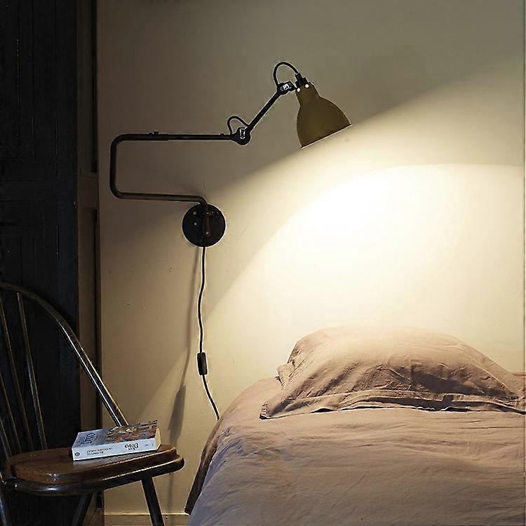 Classic Adjustable Modern Industrial Long Swing Arm Wall Lamp with LED Light Source