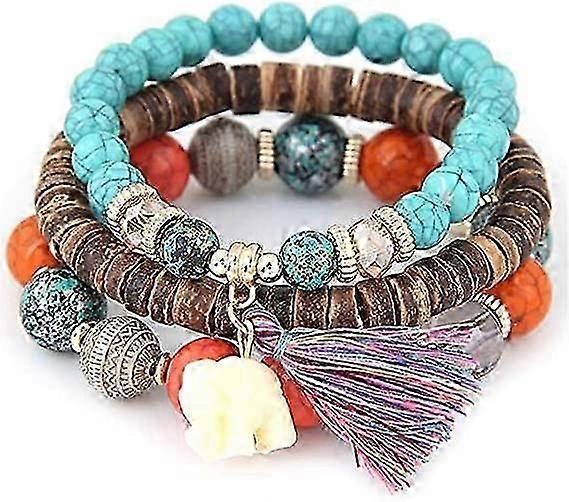 Wood Beaded Bracelets