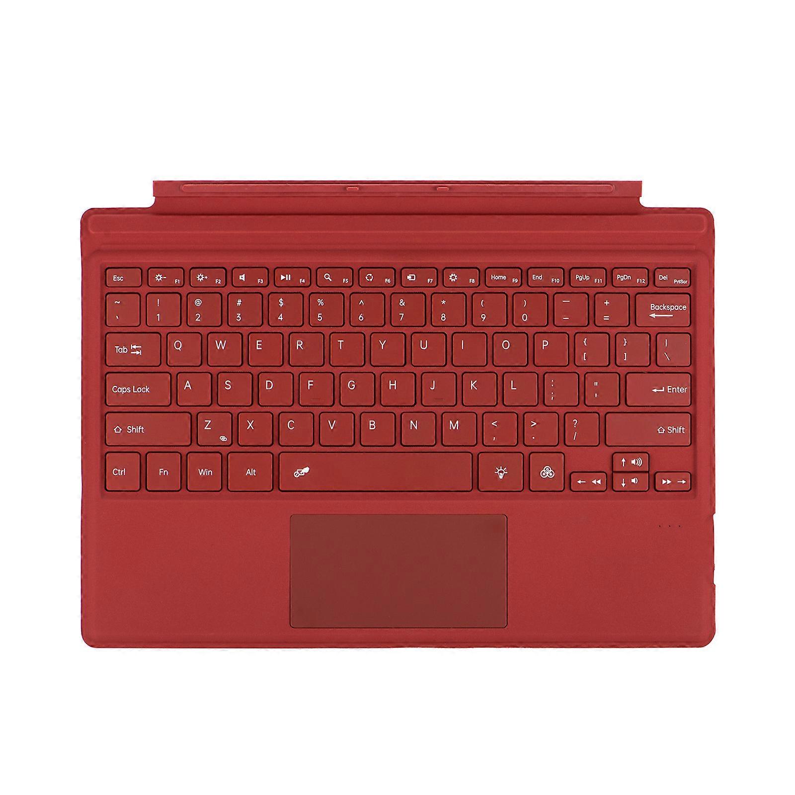 Wireless Magnetic Keyboard Touchpad For Surface Pro7/6/5/4/3 Tablets Bluetoothcompatible Touchpad Keypad Red