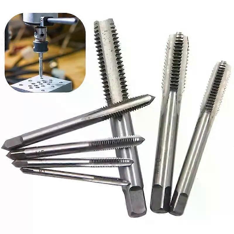 7pc M3-M12 Hand Tap Square Shank Pointed Straight Groove Thread Tapping Internal Thread Tapping Tool Set