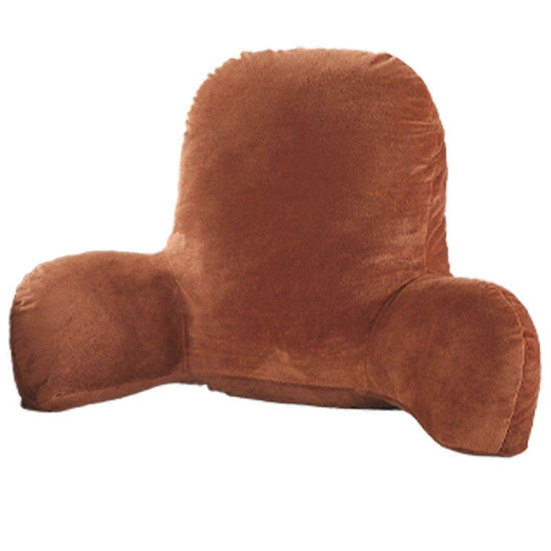 Plush Big Backrest Reading Rest Pillow Lumbar Support Chair Cushion with Arms, Ideal Backrest for Books or Gaming 1pcs-D