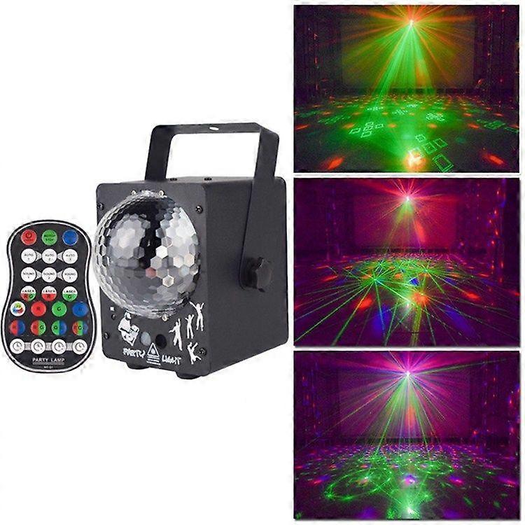 18W 60 Patterns Magic Ball Laser Light EU Plug Black