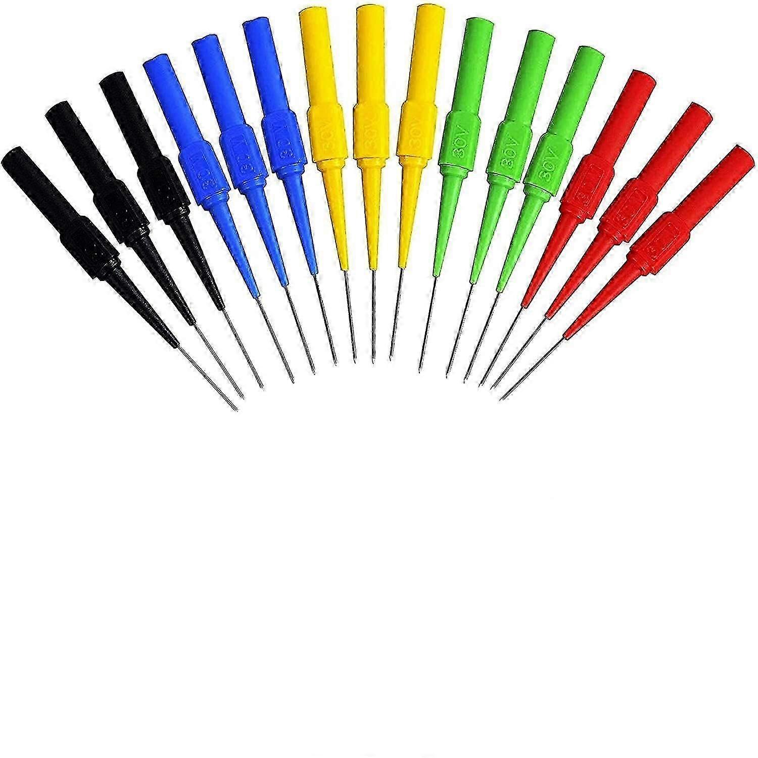 15 قطعة من دبابيس التحقيق الخلفي ، دبابيس مسبار متعدد المتر ، مسبار خلفي للسيارات لإصلاح السيارات واختبار مقياس كهربائي متعدد (R