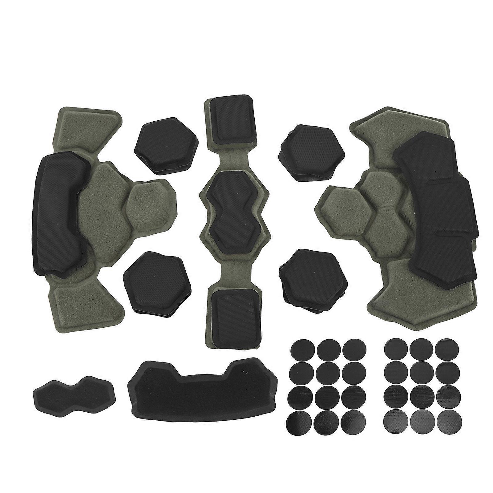 Helmet Padding Kit, Memory Foam Cushion, Universal Motorcycle Bike Protective Mat, Waterproof Cushions, OD Green