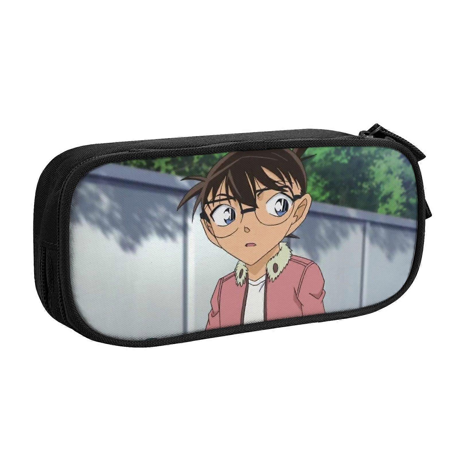 d77 Conan Edogawa Pencil Case for Holiday Gifts - Festive Custom Print Oxford Fabric with Zipper Closure h77