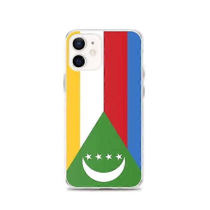 iPhone 12 Case - PIXELFORMA - Comoros Flag - Soft Silicone - Full Protection - Unisex