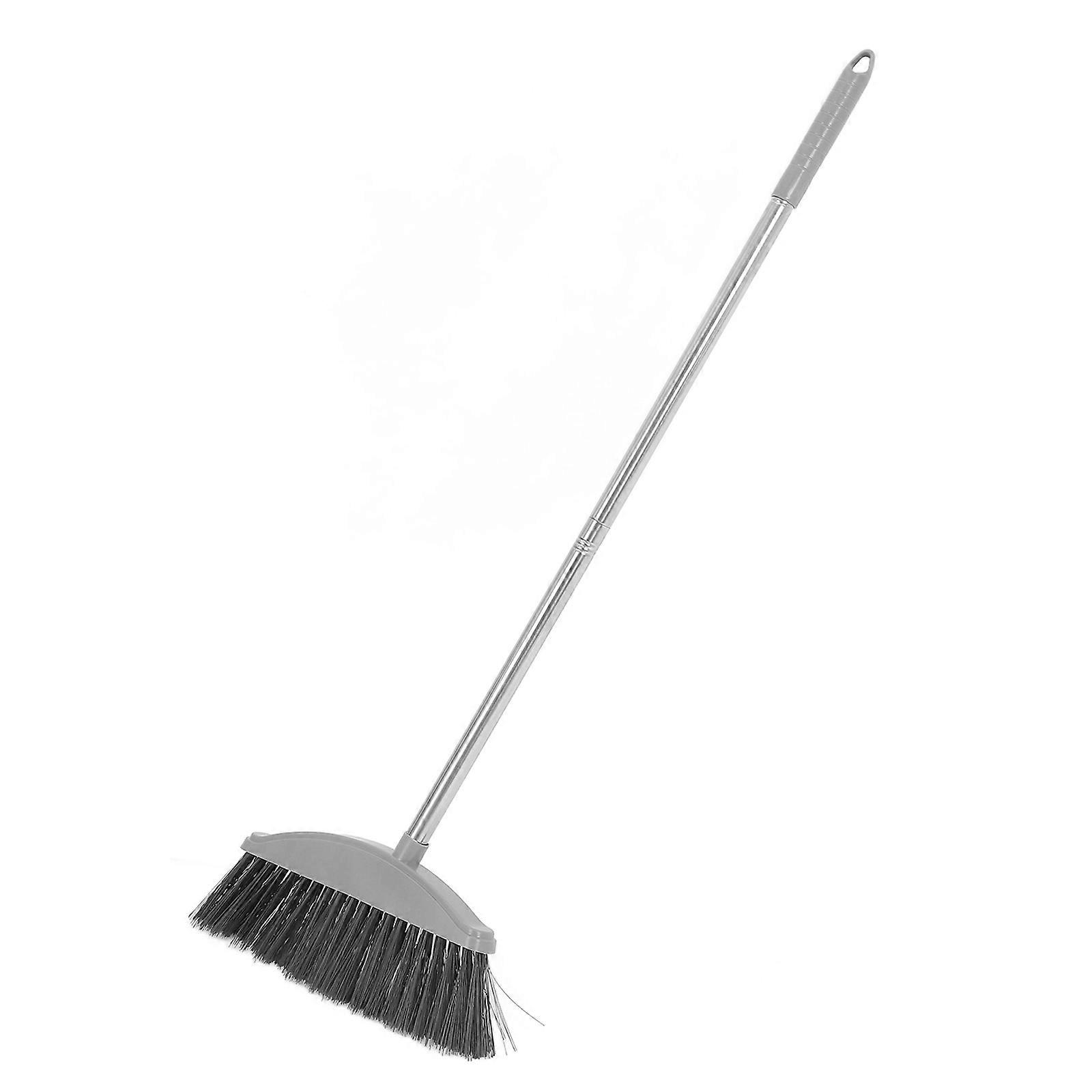 Heavy Duty Outdoor Indoor Broom with Long Handle Stainless Steel Floor Sweeping Tool 1 Set