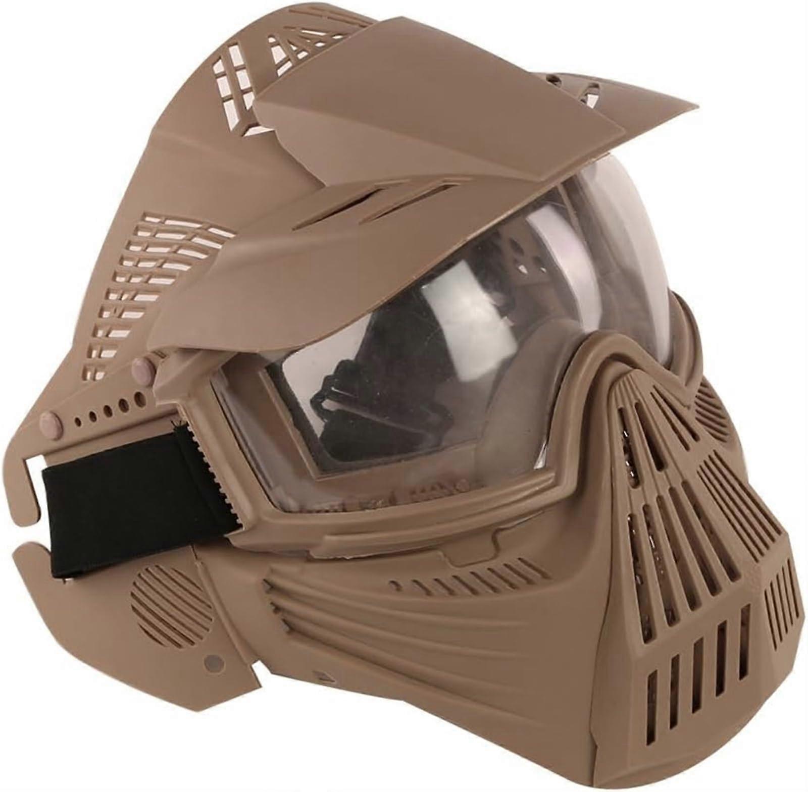 Tactical Outdoor CS Wargame Protection Shading Grid Face Mask Shooting Hunting Paintball Accessories Masks Ghost(T)