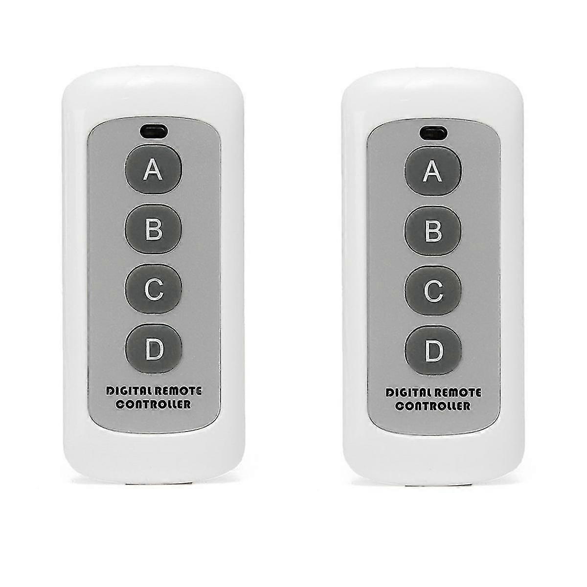 433MHZ Wireless RF Remote Control White 4-Button Remote Control EV1527 Learning Code Wireless Remote Control