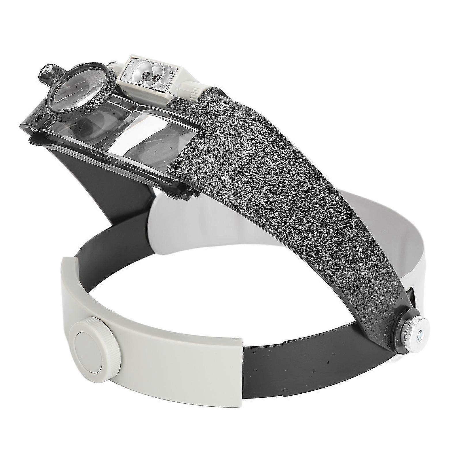 Işıklı LED Kafa Bandı Büyüteç Gözlükleri 1.5X-10X