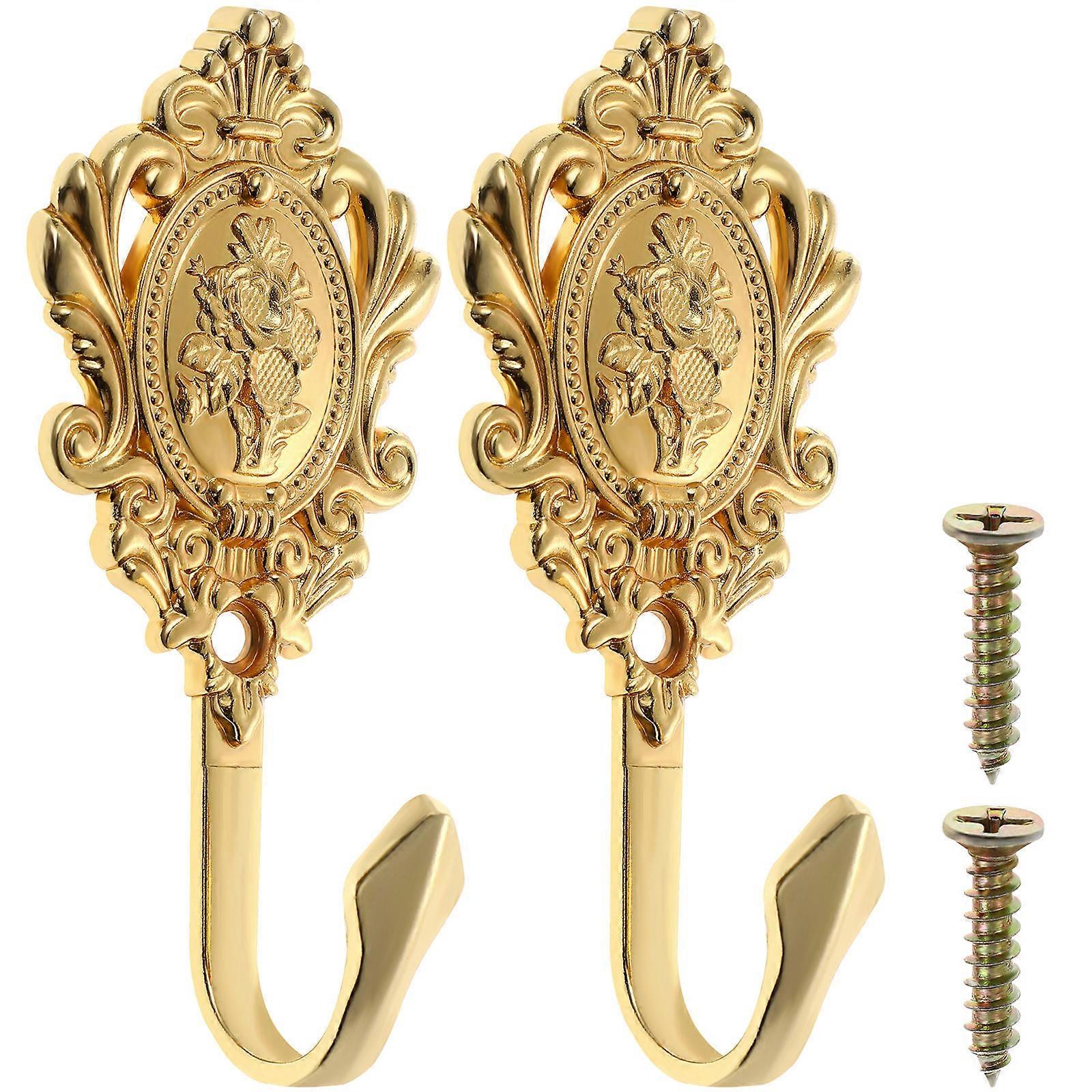 Versatile Curtain Holdbacks, Rose Carved Design, Ideal for Home Decoration