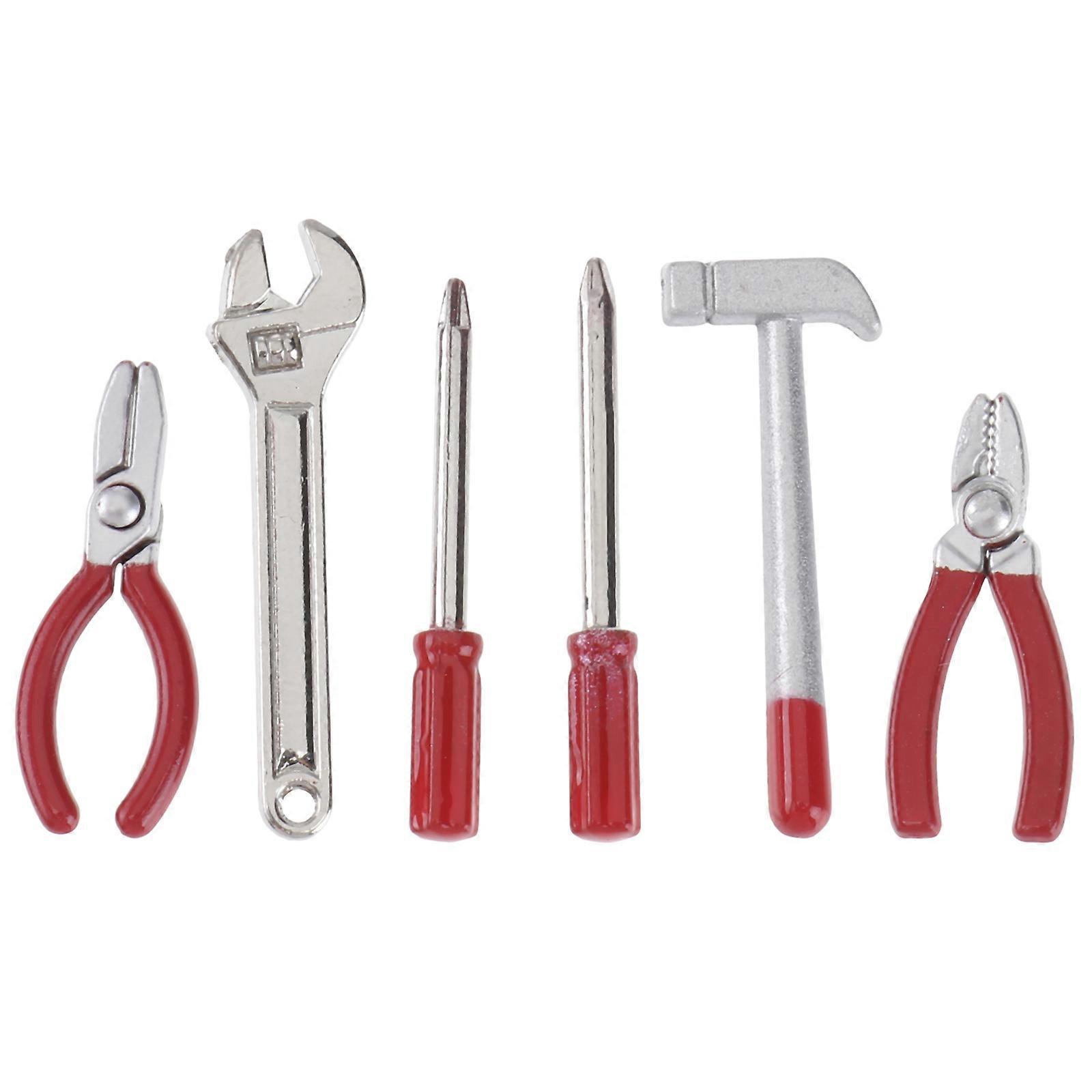 1 Set Mini Household Repairing Tool Desktop Decor Miniature Hammer Mini Wrench
