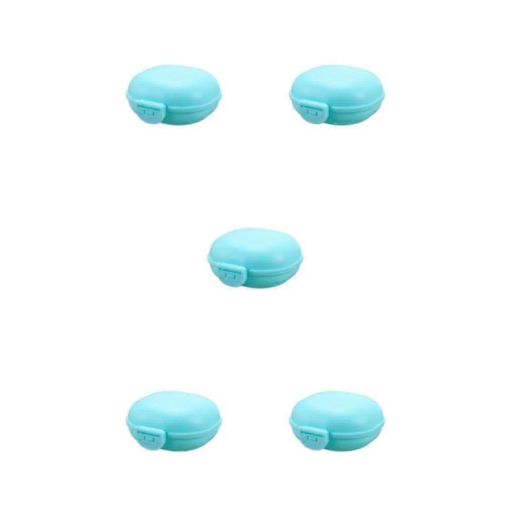 Waterproof Travel Soap Box Case Dish Sealed 5PCS Blue