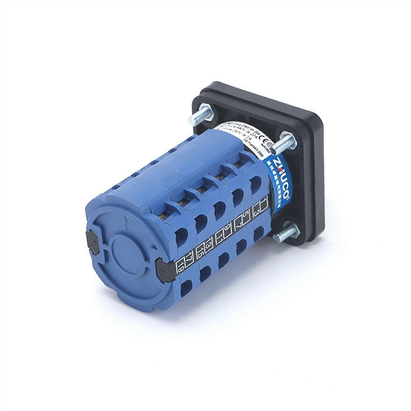 SZW26/LW2620 5 Poles 20A 660V 64X64 mm 48X48 mm Control Motor Circuit Knob Selection Cam Rotary Changeover Switch(D505.5 1 0 2 64X64mm)