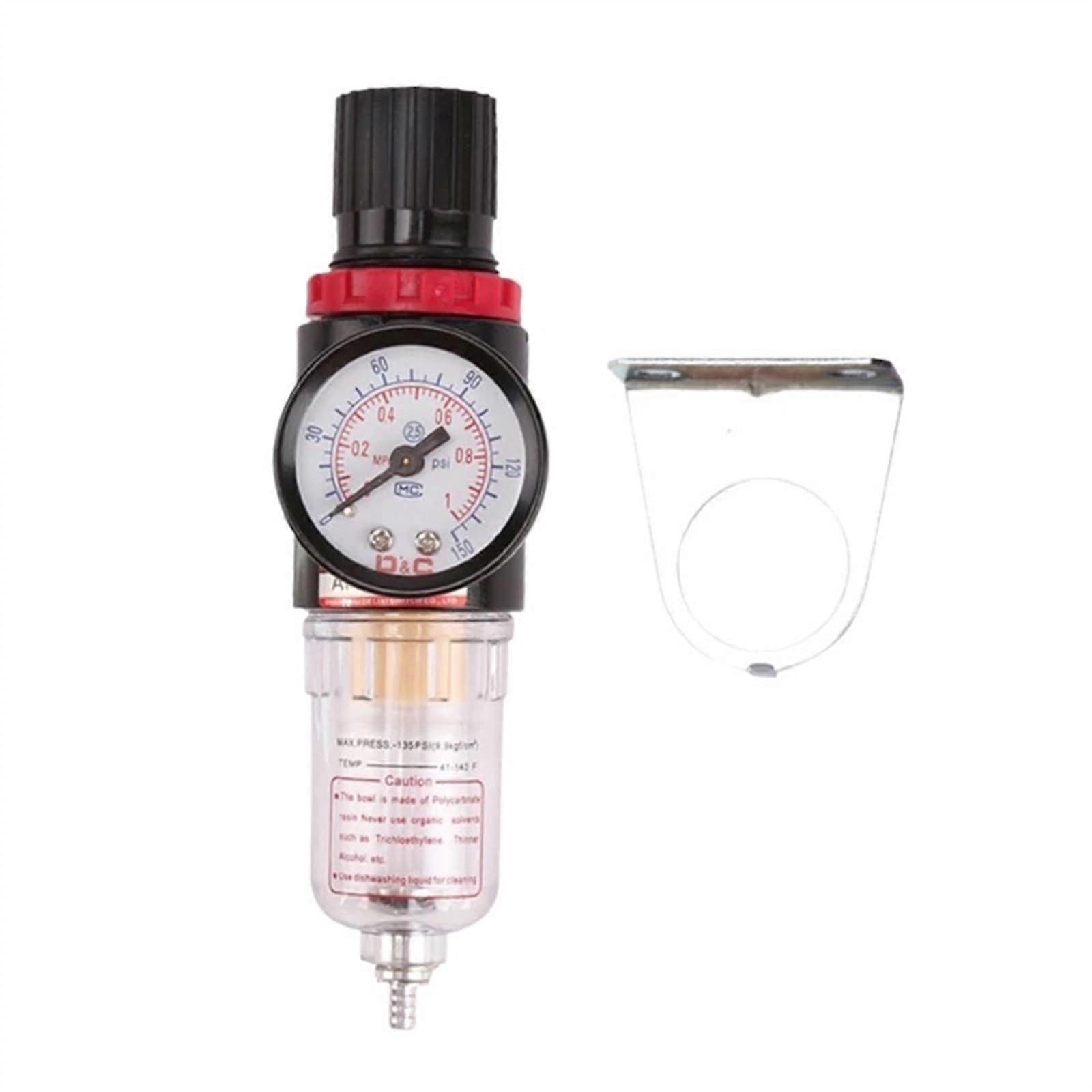 AFR-2000 1/4 Pneumatic Filter Regulator Air Treatment Unit With Fitting And Gauge For Compressor AFR2000w8mm