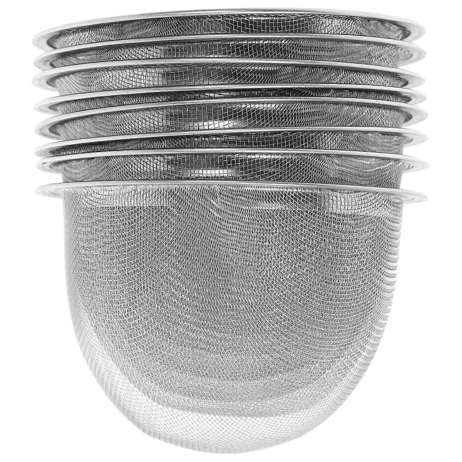 Stainless Steel Tea Strainer Infuser Set 8pcs Mesh Filters for Loose Leaf Tea & Herbs Metal Infuser for Home Use